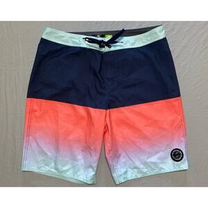 Quisilver DryFlight Recycled Polyester Board Shorts. Dipped Color Block, Mens 33